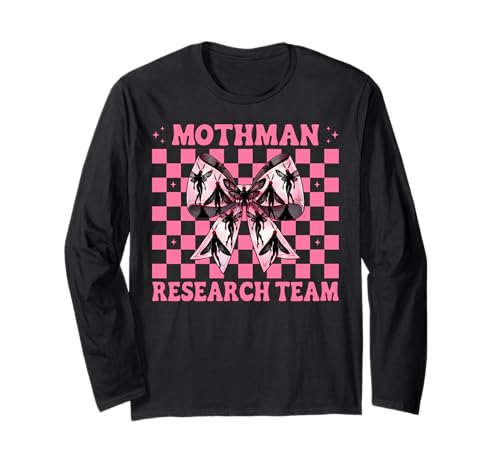 Mothman-Forschungsteam Kryptozoologie Cryptid Girl Mama Langarmshirt von Womens Coquette Bow Mothman Cryptozoology Gifts
