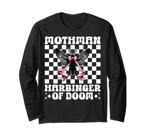 Mothman Harbinger of Doom Cryptozoology Cryptid Girl Mama Langarmshirt von Womens Coquette Bow Mothman Cryptozoology Gifts