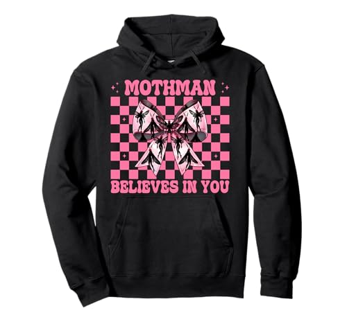 Mothman glaubt an Dich Cryptozoology Cryptid Girl Mom Pullover Hoodie von Womens Coquette Bow Mothman Cryptozoology Gifts
