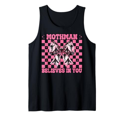 Mothman glaubt an Dich Cryptozoology Cryptid Girl Mom Tank Top von Womens Coquette Bow Mothman Cryptozoology Gifts