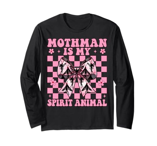 Mothman is My Spirit Animal Cryptozoology Cryptid Girl Mama Langarmshirt von Womens Coquette Bow Mothman Cryptozoology Gifts