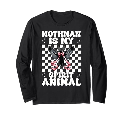 Mothman is My Spirit Animal Cryptozoology Cryptid Girl Mama Langarmshirt von Womens Coquette Bow Mothman Cryptozoology Gifts