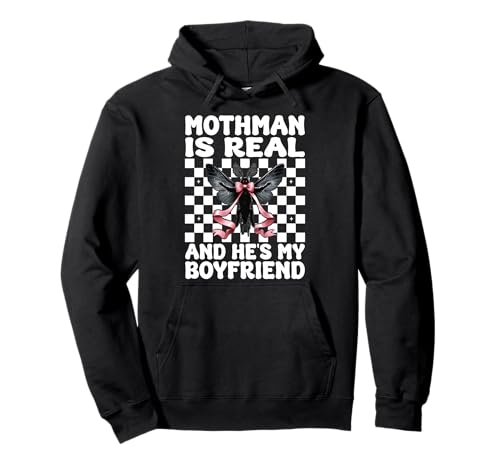 Mothman ist echt und er ist Mein Freund Cryptozoology Girl Mama Pullover Hoodie von Womens Coquette Bow Mothman Cryptozoology Gifts
