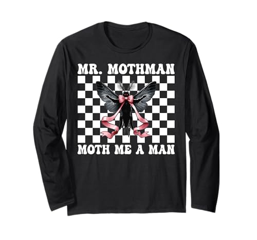 Mr. Mothman Moth Ich EIN Mann Kryptozoologie Cryptid Girl Mama Langarmshirt von Womens Coquette Bow Mothman Cryptozoology Gifts