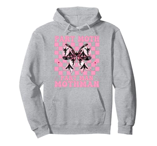 Teil Motte Teil Mann Mothman Cryptozoology Cryptid Girl Mom Pullover Hoodie von Womens Coquette Bow Mothman Cryptozoology Gifts