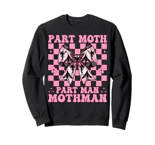 Teil Motte Teil Mann Mothman Cryptozoology Cryptid Girl Mom Sweatshirt von Womens Coquette Bow Mothman Cryptozoology Gifts