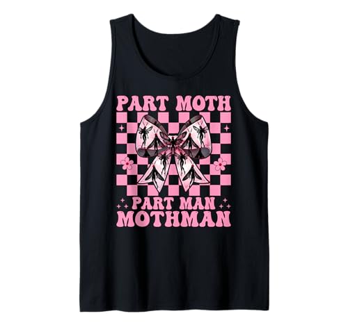Teil Motte Teil Mann Mothman Cryptozoology Cryptid Girl Mom Tank Top von Womens Coquette Bow Mothman Cryptozoology Gifts