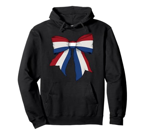 Schleifenband mit niederländischer Flagge für Mädchen Pullover Hoodie Schleifenband mit niederländischer Flagge für Mädchen Pullover Hoodie von Womens Coquette Bow Netherlands Heritage Gifts