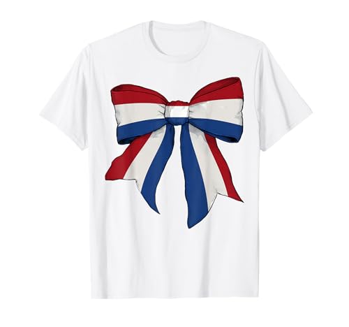 Schleifenband mit niederländischer Flagge für Mädchen T-Shirt Schleifenband mit niederländischer Flagge für Mädchen T-Shirt von Womens Coquette Bow Netherlands Heritage Gifts