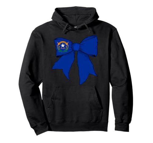 Kokettenschleifenband mit der Flagge von Nevada für Mädchen Pullover Hoodie Kokettenschleifenband mit der Flagge von Nevada für Mädchen Pullover Hoodie von Womens Coquette Bow Nevada Heritage Flag Gifts