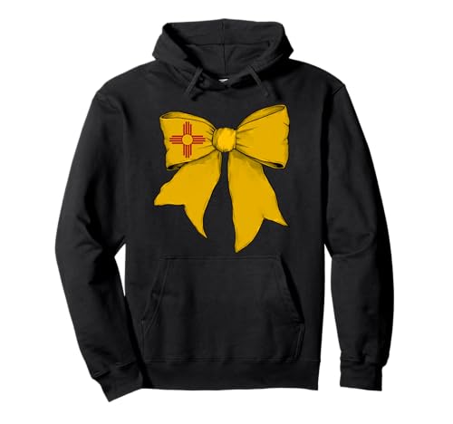 Kokettenschleifenband für Mädchen, Flagge des Bundesstaates New Mexico Pullover Hoodie von Womens Coquette Bow New Mexico Heritage Flag Gifts