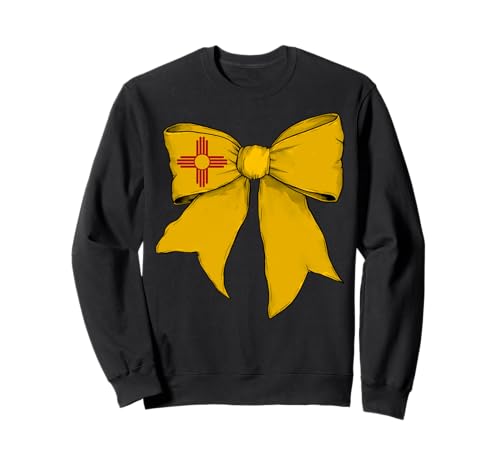 Kokettenschleifenband für Mädchen, Flagge des Bundesstaates New Mexico Sweatshirt von Womens Coquette Bow New Mexico Heritage Flag Gifts