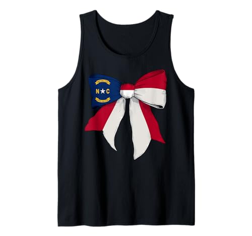 Kokettenschleifenband für Mädchen, Flagge des Bundesstaates North Carolina Tank Top Kokettenschleifenband für Mädchen, Flagge des Bundesstaates North Carolina Tank Top von Womens Coquette Bow North Carolina Heritage Gifts