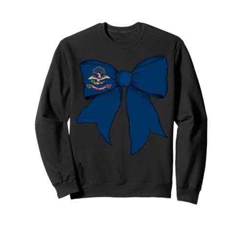 Kokettenschleifenband mit Flagge des Bundesstaates North Dakota für Mädchen Sweatshirt Kokettenschleifenband mit Flagge des Bundesstaates North Dakota für Mädchen Sweatshirt von Womens Coquette Bow North Dakota Heritage Gifts
