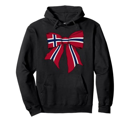 Norwegische Norwegische Flagge Mädchen Kokette Schleife Band Pullover Hoodie Norwegische Norwegische Flagge Mädchen Kokette Schleife Band Pullover Hoodie von Womens Coquette Bow Norway Heritage Flag Gifts