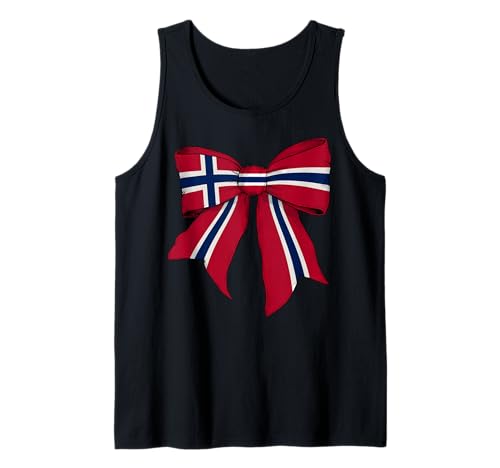 Norwegische Norwegische Flagge Mädchen Kokette Schleife Band Tank Top Norwegische Norwegische Flagge Mädchen Kokette Schleife Band Tank Top von Womens Coquette Bow Norway Heritage Flag Gifts