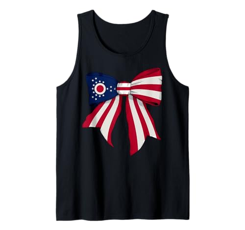 Kokettenschleifenband mit der Flagge des Bundesstaates Ohio für Mädchen Tank Top Kokettenschleifenband mit der Flagge des Bundesstaates Ohio für Mädchen Tank Top von Womens Coquette Bow Ohio Heritage Flag Gifts