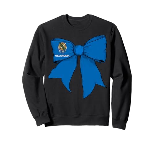 Kokettenschleifenband für Mädchen, Flagge des Bundesstaates Oklahoma Sweatshirt Kokettenschleifenband für Mädchen, Flagge des Bundesstaates Oklahoma Sweatshirt von Womens Coquette Bow Oklahoma Heritage Flag Gifts