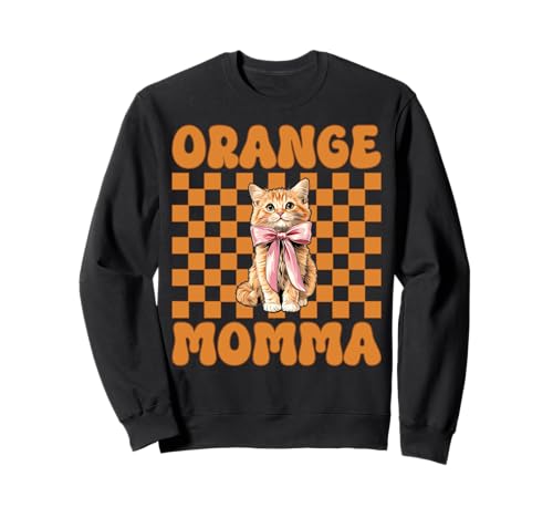 Orange Momma Orange Cat Tabby Cat Mom Mama Muttertag Sweatshirt von Womens Coquette Bow Orange Cat Tabby Cat Gifts