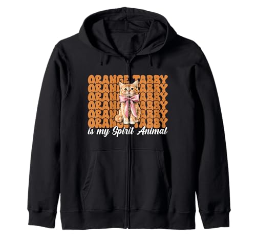 Orange Tabby is My Spirit Animal Orange Katze Tabby Cat Girl Kapuzenjacke von Womens Coquette Bow Orange Cat Tabby Cat Gifts