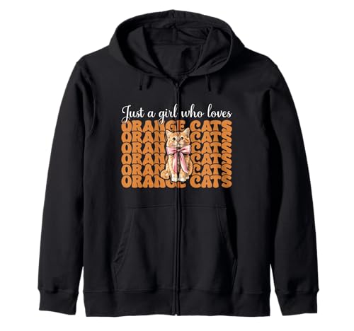 Orange Tabby is My Spirit Animal Orange Katze Tabby Cat Girl Kapuzenjacke von Womens Coquette Bow Orange Cat Tabby Cat Gifts