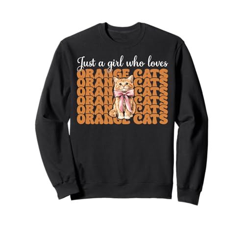 Orange Tabby is My Spirit Animal Orange Katze Tabby Cat Girl Sweatshirt von Womens Coquette Bow Orange Cat Tabby Cat Gifts
