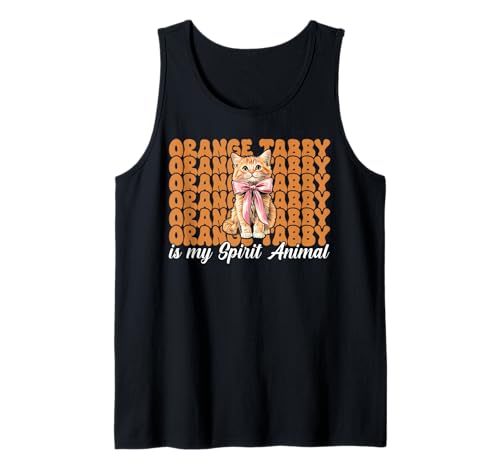Orange Tabby is My Spirit Animal Orange Katze Tabby Cat Girl Tank Top von Womens Coquette Bow Orange Cat Tabby Cat Gifts
