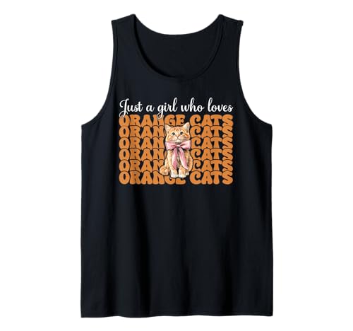 Orange Tabby is My Spirit Animal Orange Katze Tabby Cat Girl Tank Top von Womens Coquette Bow Orange Cat Tabby Cat Gifts
