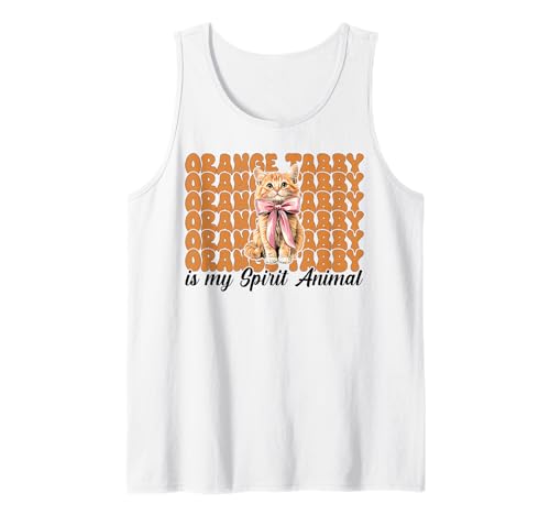 Orange Tabby is My Spirit Animal Orange Katze Tabby Cat Girl Tank Top von Womens Coquette Bow Orange Cat Tabby Cat Gifts