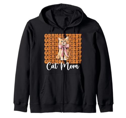 Orange getigerte Katze Mama Mama Muttertag Kokette Schleife Kapuzenjacke von Womens Coquette Bow Orange Cat Tabby Cat Gifts