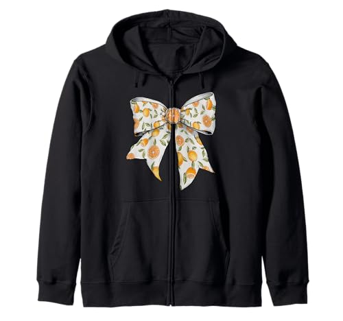 Niedliche orangefarbene Pfirsich-Zitrusfrüchte Muster Mädchen Kokette Schleife Kapuzenjacke Niedliche orangefarbene Pfirsich-Zitrusfrüchte Muster Mädchen Kokette Schleife Kapuzenjacke von Womens Coquette Bow Orange Peach Citrus Gifts