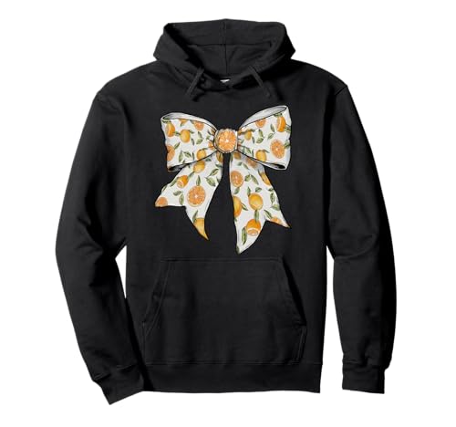 Niedliche orangefarbene Pfirsich-Zitrusfrüchte Muster Mädchen Kokette Schleife Pullover Hoodie Niedliche orangefarbene Pfirsich-Zitrusfrüchte Muster Mädchen Kokette Schleife Pullover Hoodie von Womens Coquette Bow Orange Peach Citrus Gifts
