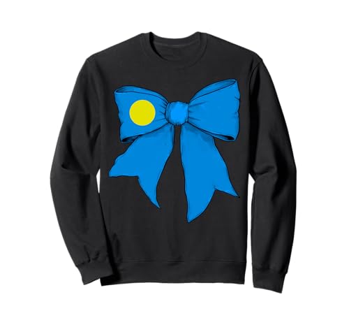 Kokettenschleifenband von Palau Palauans Pride Flag für Mädchen Sweatshirt Kokettenschleifenband von Palau Palauans Pride Flag für Mädchen Sweatshirt von Womens Coquette Bow Palau Heritage Flag Gifts