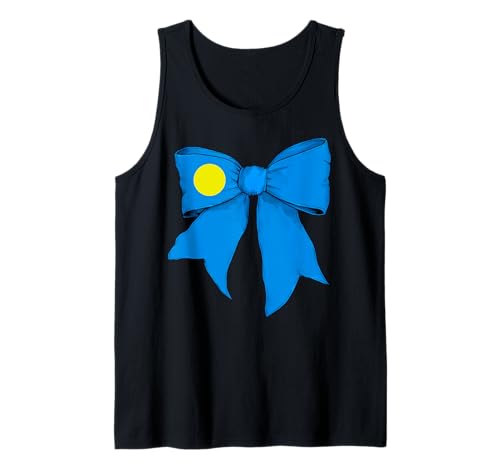 Kokettenschleifenband von Palau Palauans Pride Flag für Mädchen Tank Top Kokettenschleifenband von Palau Palauans Pride Flag für Mädchen Tank Top von Womens Coquette Bow Palau Heritage Flag Gifts