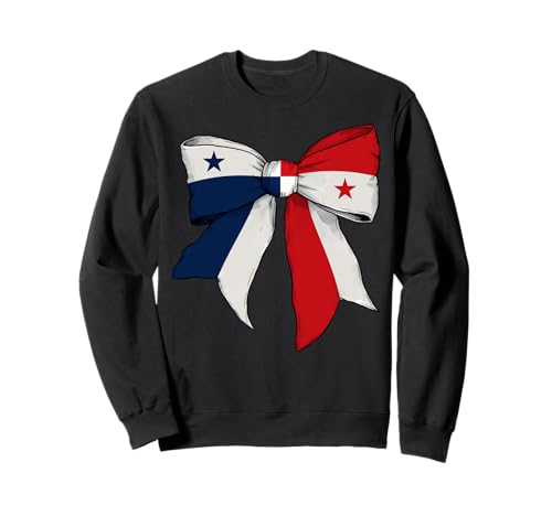Panama Panamaischer Stolz Flagge Mädchen Kokette Schleife Band Sweatshirt von Womens Coquette Bow Panama Heritage Flag Gifts
