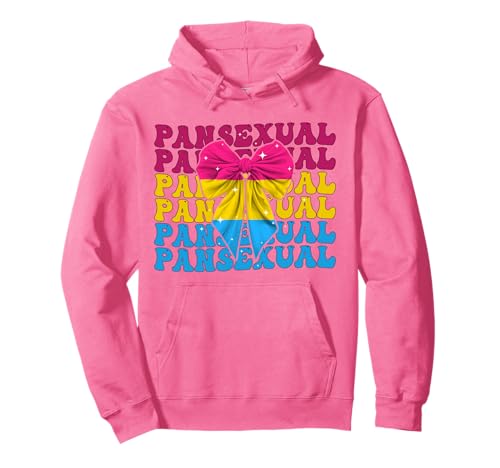 Pan-Pride-Schleifenband mit pansexueller Flagge für LGBTQ-Mädchen Pullover Hoodie von Womens Coquette Bow Pansexual Flag LGBTQ Gifts