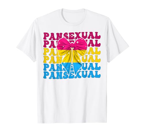Pan-Pride-Schleifenband mit pansexueller Flagge für LGBTQ-Mädchen T-Shirt Pan-Pride-Schleifenband mit pansexueller Flagge für LGBTQ-Mädchen T-Shirt von Womens Coquette Bow Pansexual Flag LGBTQ Gifts