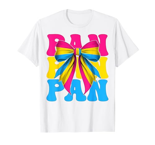 Pan Pansexual Pan Pride Flag LGBTQ Girl Coquette Bow T-Shirt Pan Pansexual Pan Pride Flag LGBTQ Girl Coquette Bow T-Shirt von Womens Coquette Bow Pansexual Pan Pride Gifts