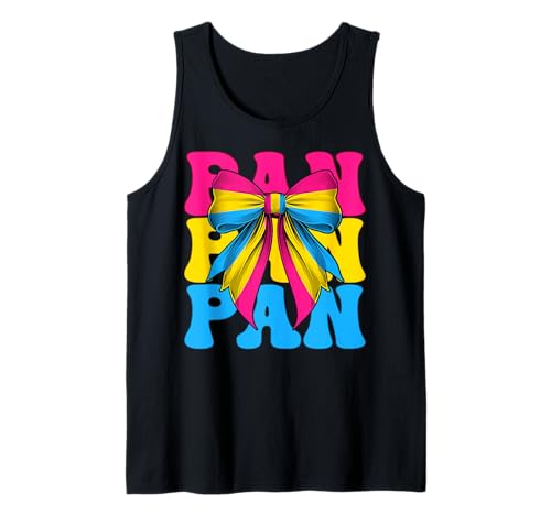 Pan Pansexual Pan Pride Flag LGBTQ Girl Coquette Bow Tank Top Pan Pansexual Pan Pride Flag LGBTQ Girl Coquette Bow Tank Top von Womens Coquette Bow Pansexual Pan Pride Gifts