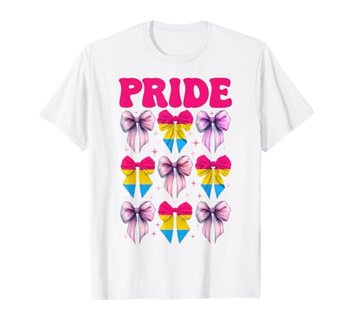 Pride Pansexual Pan Pride Flag LGBTQ Girl Coquette Bow T-Shirt Pride Pansexual Pan Pride Flag LGBTQ Girl Coquette Bow T-Shirt von Womens Coquette Bow Pansexual Pan Pride Gifts
