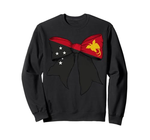 Papua-Neuguinea Papua-Neuguinea-Pride-Flagge Mädchen Kokette Sweatshirt Papua-Neuguinea Papua-Neuguinea-Pride-Flagge Mädchen Kokette Sweatshirt von Womens Coquette Bow Papua New Guinea Gifts