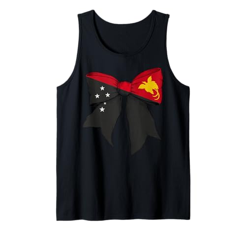 Papua-Neuguinea Papua-Neuguinea-Pride-Flagge Mädchen Kokette Tank Top Papua-Neuguinea Papua-Neuguinea-Pride-Flagge Mädchen Kokette Tank Top von Womens Coquette Bow Papua New Guinea Gifts