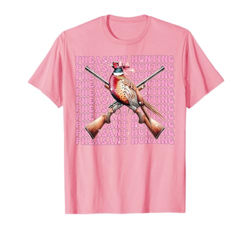 Fasanenjäger Fasan Jagd Mädchen Kokette Schleife Rosa T-Shirt Fasanenjäger Fasan Jagd Mädchen Kokette Schleife Rosa T-Shirt von Womens Coquette Bow Pheasant Hunter Hunting Gifts