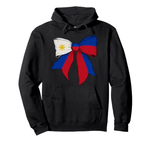 Philippinen Filipino Filipina Pride Flag Girl Coquette Bow Pullover Hoodie Philippinen Filipino Filipina Pride Flag Girl Coquette Bow Pullover Hoodie von Womens Coquette Bow Philippines Heritage Gifts