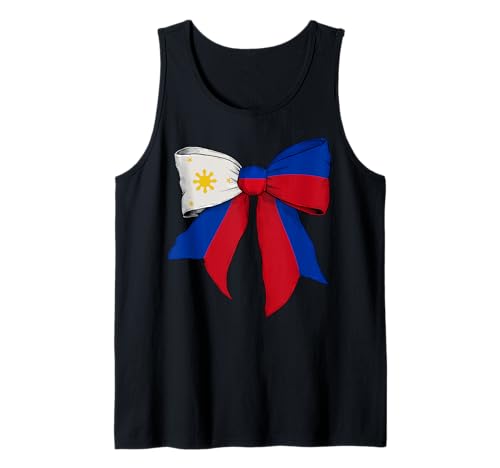 Philippinen Filipino Filipina Pride Flag Girl Coquette Bow Tank Top Philippinen Filipino Filipina Pride Flag Girl Coquette Bow Tank Top von Womens Coquette Bow Philippines Heritage Gifts