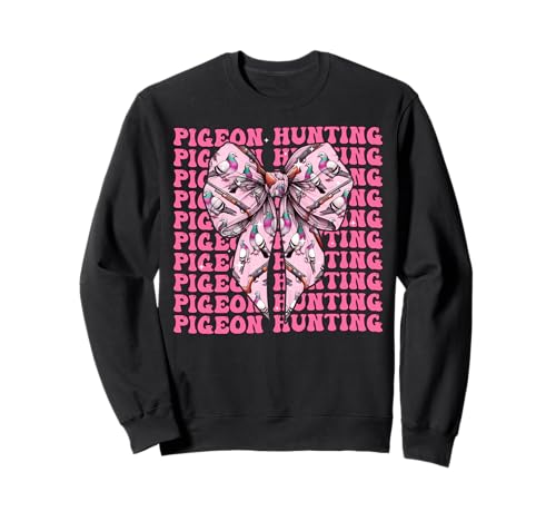 Taubenjäger Taubenjagd Mädchen Kokette Schleife Rosa Band Sweatshirt von Womens Coquette Bow Pigeon Hunter Hunting Gifts