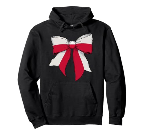 Polen Pole Pride Flag Girl Coquette Bow Ribbon Pullover Hoodie Polen Pole Pride Flag Girl Coquette Bow Ribbon Pullover Hoodie von Womens Coquette Bow Poland Heritage Flag Gifts