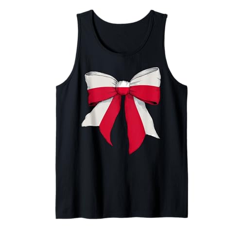 Polen Pole Pride Flag Girl Coquette Bow Ribbon Tank Top Polen Pole Pride Flag Girl Coquette Bow Ribbon Tank Top von Womens Coquette Bow Poland Heritage Flag Gifts