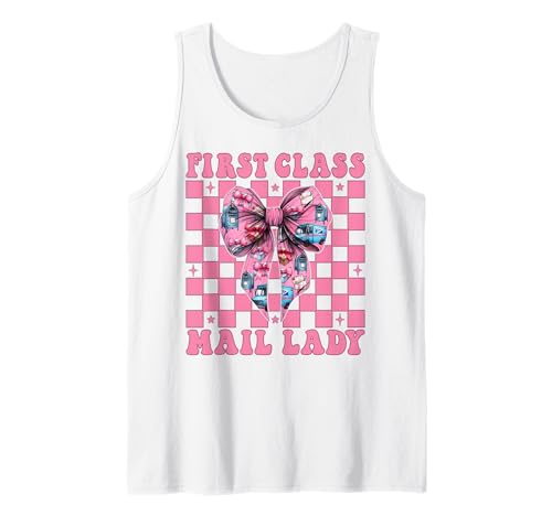 First Class Mail Lady Postangestellter Postträger Mädchen Mama Tank Top First Class Mail Lady Postangestellter Postträger Mädchen Mama Tank Top von Womens Coquette Bow Postal Worker Mail Lady Gifts
