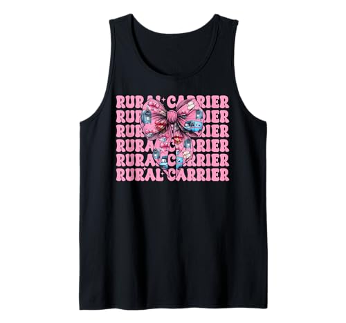 Landträger Postangestellter Postträger Post Lady Girl Mama Tank Top von Womens Coquette Bow Postal Worker Mail Lady Gifts